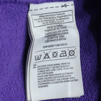 Adidas Men's Purple Full Zip Hoodie Size L Sportswear