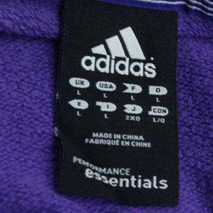 Adidas Men's Purple Full Zip Hoodie Size L Sportswear