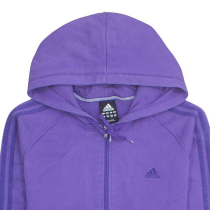 Adidas Men's Purple Full Zip Hoodie Size L Sportswear