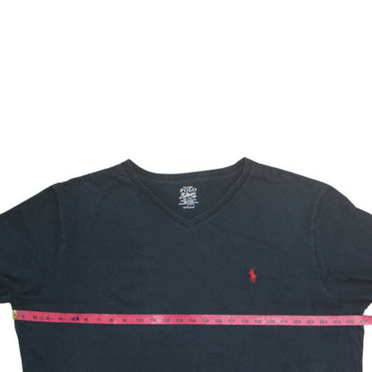 Polo Ralph Lauren Men's Black V-Neck Cotton T-Shirt XXL