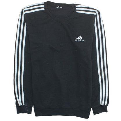 Adidas Mens Black Crew Neck Pullover Sweatshirt Size M