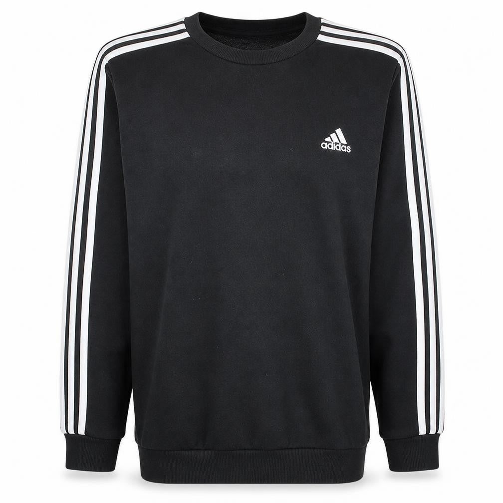 Adidas Mens Black Crew Neck Pullover Sweatshirt Size M