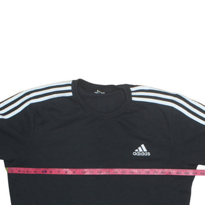 Adidas Mens Black Crew Neck Pullover Sweatshirt Size M