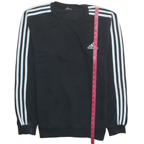 Adidas Mens Black Crew Neck Pullover Sweatshirt Size M