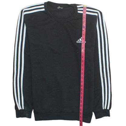 Adidas Mens Black Crew Neck Pullover Sweatshirt Size M