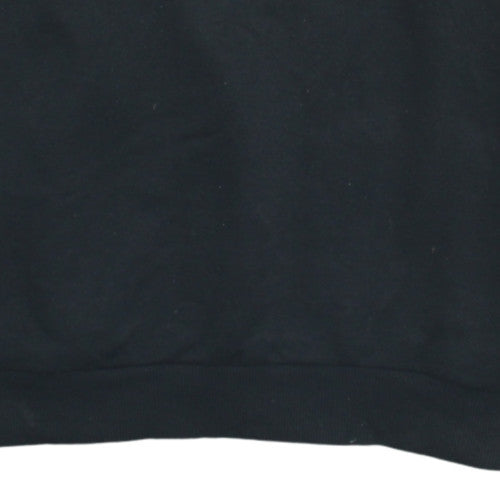Adidas Mens Black Crew Neck Pullover Sweatshirt Size M