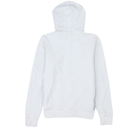 GAP Men's White Full Zip Hoodie S Regular Cotton Stretch