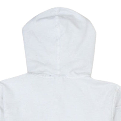 GAP Men's White Full Zip Hoodie S Regular Cotton Stretch