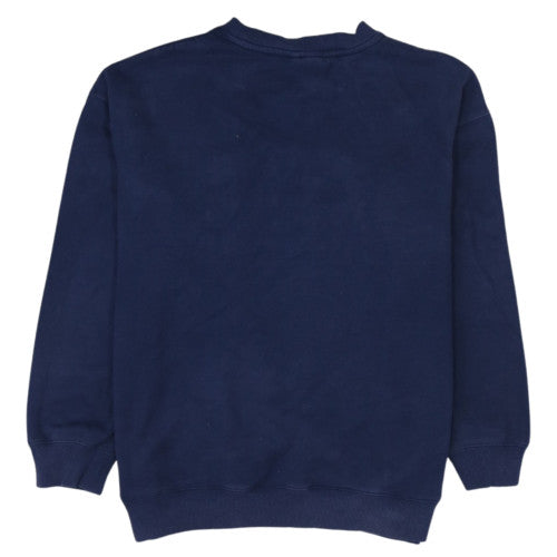 FILA Mens Blue Large Pullover Fleece Sweatshirt Logo Crew Neck