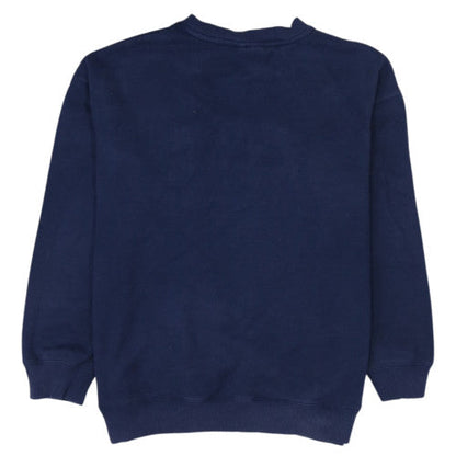 FILA Mens Blue Large Pullover Fleece Sweatshirt Logo Crew Neck