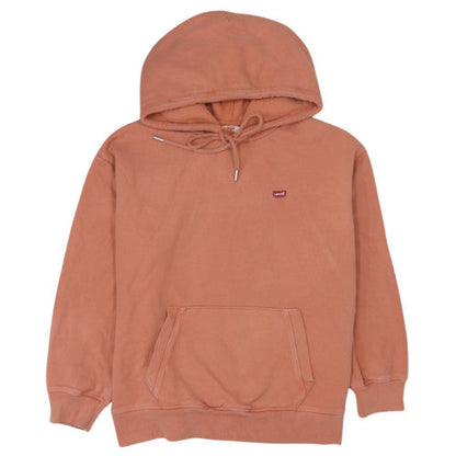 Levi's Men's Brown Pullover Hoodie Size M Fleece Logo Sweatshirt