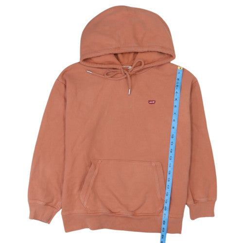 Levi's Men's Brown Pullover Hoodie Size M Fleece Logo Sweatshirt