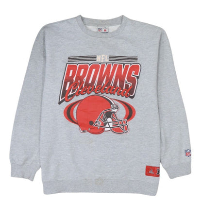NFL Team Apparel Mens Grey Cleveland Browns Pullover Sweatshirt M
