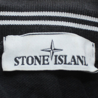 Stone Island Men’s Black Regular Fit Cotton Polo Shirt M