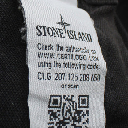 Stone Island Men’s Black Regular Fit Cotton Polo Shirt M