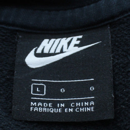 Nike Men’s Black Pullover Hoodie L Fleece Regular Fit Logo Sportswear