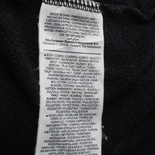Nike Men’s Black Pullover Hoodie L Fleece Regular Fit Logo Sportswear