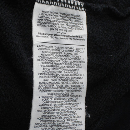 Nike Men’s Black Pullover Hoodie L Fleece Regular Fit Logo Sportswear