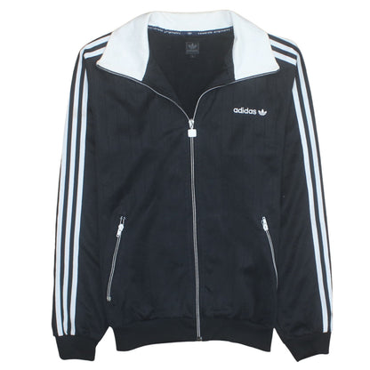 Adidas Men's Black Full Zip Collared Sweatshirt L Sports Style