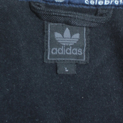Adidas Men's Black Full Zip Collared Sweatshirt L Sports Style