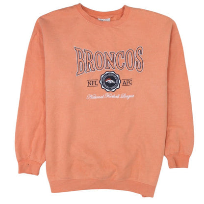 NFL Team Apparel Men's Orange Broncos Pullover Sweatshirt XS