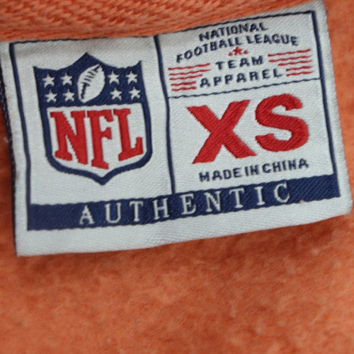 NFL Team Apparel Men's Orange Broncos Pullover Sweatshirt XS