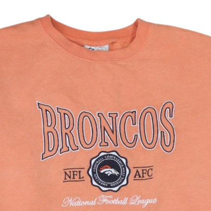 NFL Team Apparel Men's Orange Broncos Pullover Sweatshirt XS