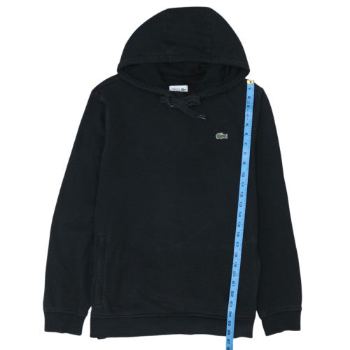 Lacoste Sport Men’s Black Pullover Hoodie XL Cotton Blend