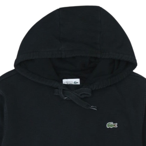 Lacoste Sport Men’s Black Pullover Hoodie XL Cotton Blend