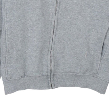 Fila Mens Grey Full Zip Hoodie L Logo Sports Cotton Blend Sweatshirt