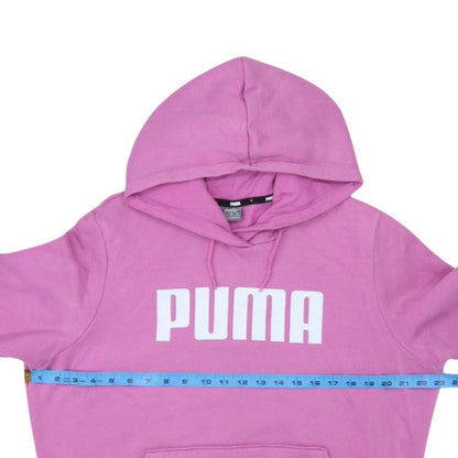 Puma Women Pink Pullover Hoodie XL Logo Cotton Sweatshirt