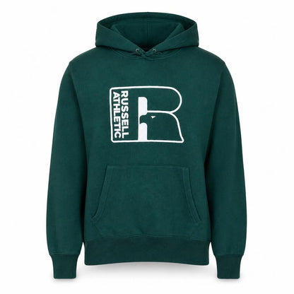 Russell Athletic Men's Green Pullover Hoodie L Sports Fleece