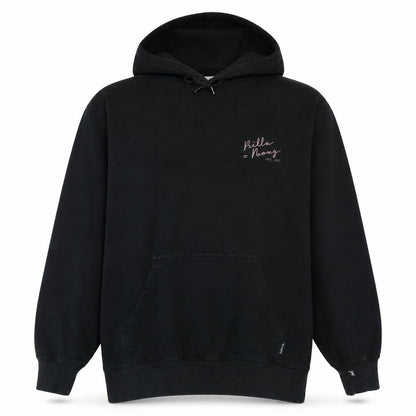 Billabong Mens Black Pullover Hoodie L Graphic Logo Surf Fleece