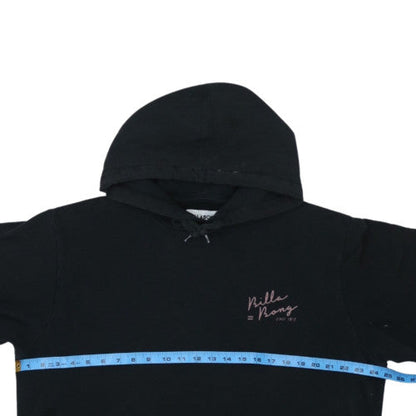 Billabong Mens Black Pullover Hoodie L Graphic Logo Surf Fleece