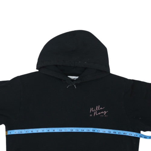 Billabong Mens Black Pullover Hoodie L Graphic Logo Surf Fleece