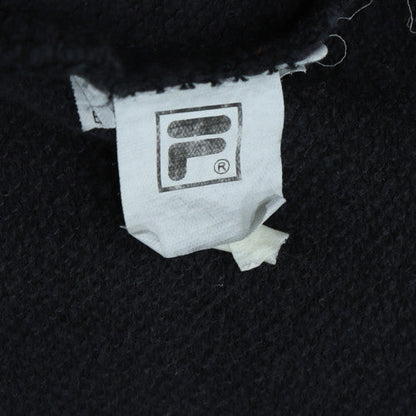 FILA Mens Black Large Crew Neck Logo Pullover Sweatshirt