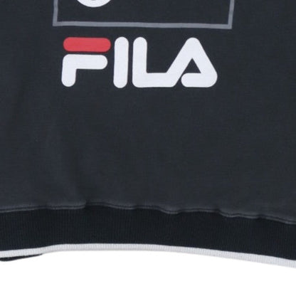 FILA Mens Black Large Crew Neck Logo Pullover Sweatshirt
