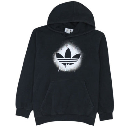 adidas Men's Black XL Pullover Hoodie Graphic Print Logo Fleece