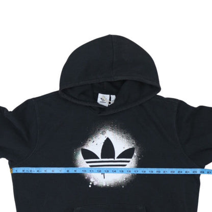 adidas Men's Black XL Pullover Hoodie Graphic Print Logo Fleece