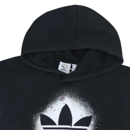 adidas Men's Black XL Pullover Hoodie Graphic Print Logo Fleece