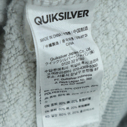 Quiksilver Men's Grey & Blue Pullover Hoodie XL Cotton Blend