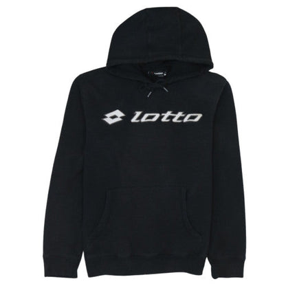 Lotto Men's Black Pullover Hoodie Size L Sports Fleece Sweatshirt
