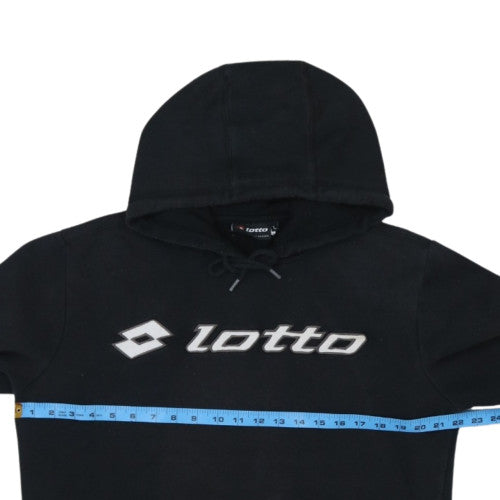 Lotto Men's Black Pullover Hoodie Size L Sports Fleece Sweatshirt