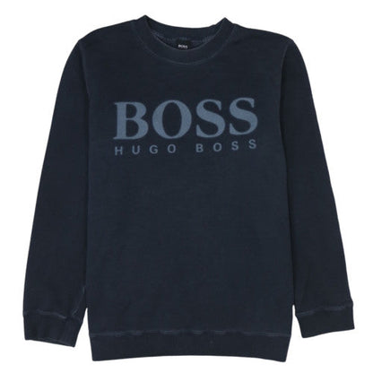 Hugo Boss Men's Navy Blue Crew Neck Sweatshirt XXL Classic Fit