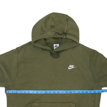 Nike Men's Green Pullover Hoodie L Fleece Regular Fit