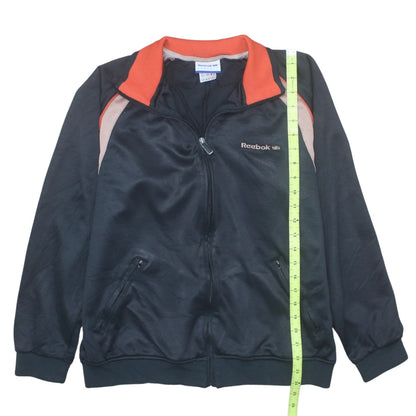 Reebok Men’s Black Track Jacket L Colourblock Retro Full Zip