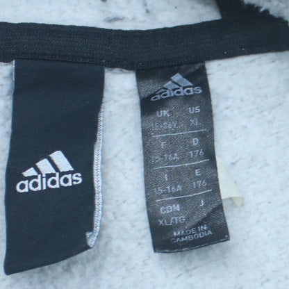 adidas Men's Grey Animal Print Pullover Hoodie XL Regular Fit