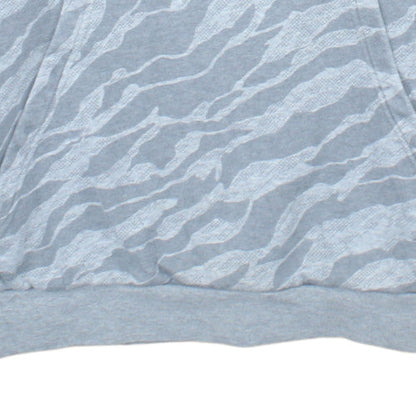 adidas Men's Grey Animal Print Pullover Hoodie XL Regular Fit