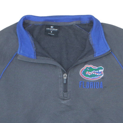 Colosseum Mens Grey Florida Gators 1/4 Zip Pullover Sweatshirt Size S