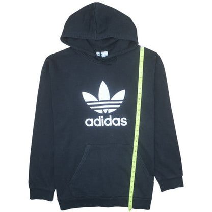 adidas Mens Black 2XL Pullover Hoodie with Logo Print